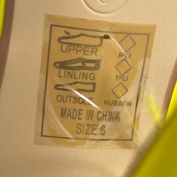 Azalea Wang Stiletto Sandals Neon Yellow Sandals Size 6 - Picture 9 of 9